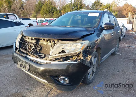 2014 Nissan Pathfinder Platinum z USA, uszkodzony, nr VIN 5N1AR2MN1EC663543